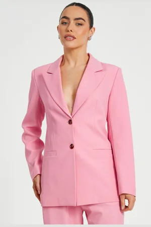 Quiz Womens Petite Woven Long Sleeve Blazer - Size 14 UK