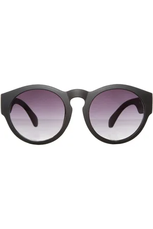 SVNX Matte Finish Retro Round Sunglasses - One Size