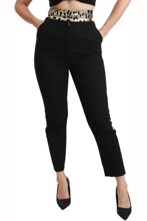 Dolce & Gabbana WoMens Cropped Skinny High Waist Wool Pants - Size EU 40 (Womens)