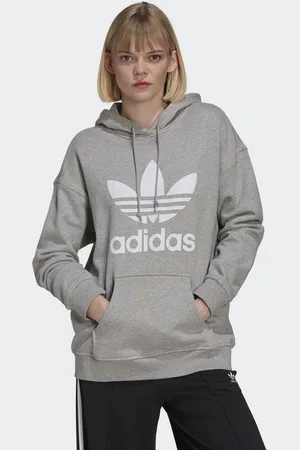 adidas Womens Adicolor Trefoil Hoodie - Cotton - Size 12 UK