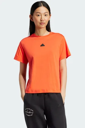adidas Womens Signature Graphic Print Tee - Cotton - Size 2XS