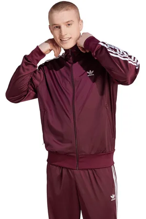 adidas Mens Adicolor Classics Firebird Track Top in red - Size 2XL