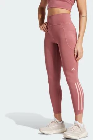 adidas Womens DailyRun 3-Stripes 7/8 Leggings - Recycled Material - Size Medium