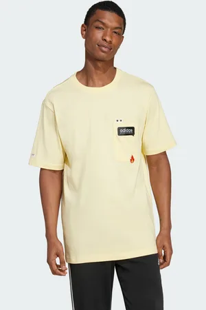 adidas Mens Remoji Pocket Graphic Tee - Cotton - Size Medium
