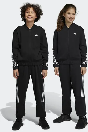 adidas Kids Unisex Future Icons 3-Stripes Track Suit - Recycled Material - Size 13-14Y