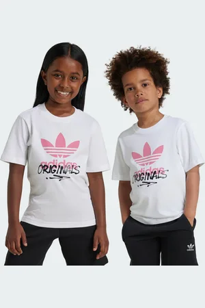 adidas Kids Unisex Graphic Tee - Cotton - Size 7-8Y