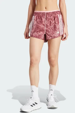adidas Womens Own the Run Excite Allover Print AEROREADY Shorts - Recycled Material - Size S - 3"