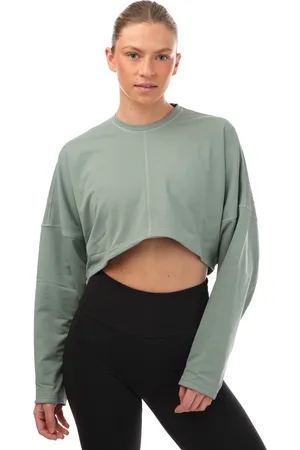 adidas Womens Yoga Studio Cropped Sweatshirt in - Size 12 UK