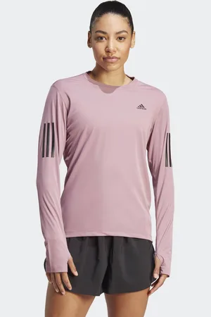adidas Womens Own the Run Long Sleeve Tee - Recycled Material - Size Large