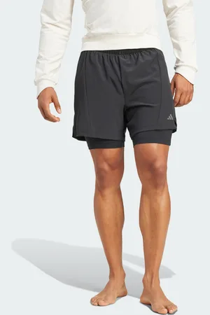 adidas Mens Designed for Training Yoga Two-in-One Shorts - - Size X-Small