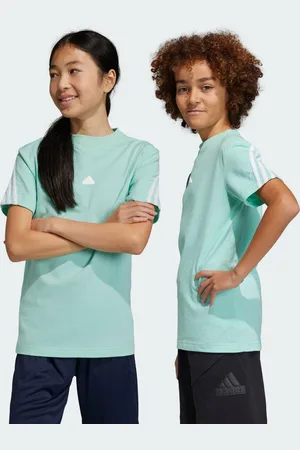 adidas Kids Unisex Future Icons 3-Stripes Tee - material_cotton - Size 11-12Y
