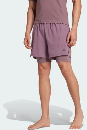 adidas Mens Designed for Training Yoga Two-in-One Shorts - - Size 2XL