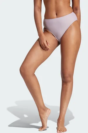 adidas Womens Iconisea High-Waist Bikini Bottoms - recycled_material - Size Small