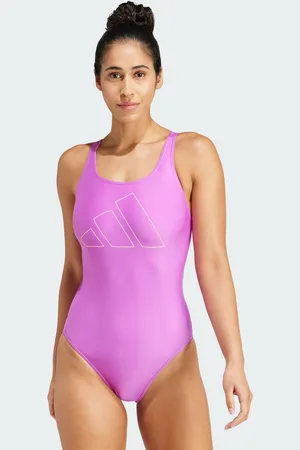 adidas Womens Big Bars Y-Back Swimsuit - Recycled Material - Size Medium/Large