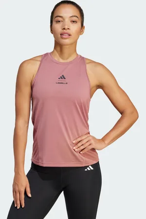 adidas Womens Les Mills Graphic Tank Top - Recycled Material - Size 2XS