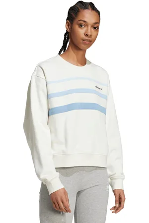 adidas Mens 80s Sweatshirt in Off White Cotton - Size X-Small