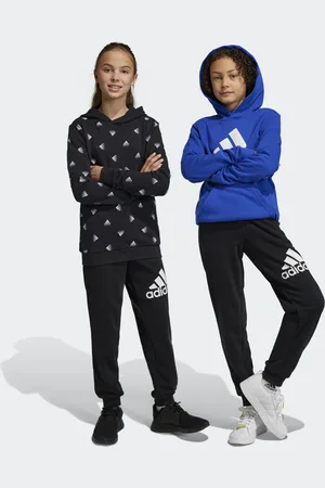 adidas Childrens Unisex Essentials Regular Fit Big Logo Cotton Pants - - Size 11-12Y