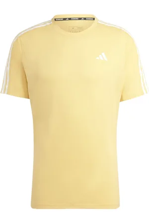 adidas Mens Own The Run 3-Stripes T-Shirt in - Size Small