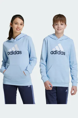 adidas Kids Unisex Essentials Two-Colored Big Logo Cotton Hoodie - - Size 9-10Y