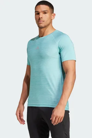 adidas Mens Gym+ Training 3-Stripes Tee - Recycled Material - Size Medium
