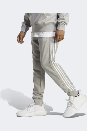 adidas Mens Essentials French Terry Tapered Cuff 3-Stripes Pants - Cotton - Size 2XL