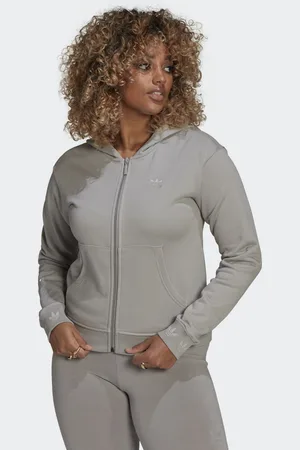 adidas Womens Zip Hoodie - Cotton - Size 4 UK