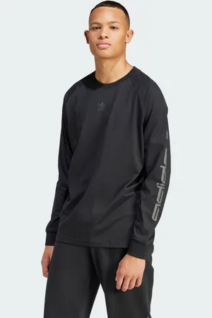 adidas Mens Graphic Long Sleeve Tee - Cotton - Size Large