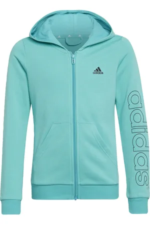 adidas Childrens Unisex Essentials Full-Zip Hoodie - Cotton - Size 4-5Y
