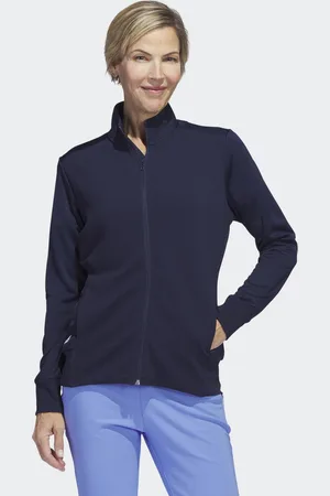 adidas Womens Textured Full-Zip Golf Jacket - Recycled Material - Size Medium