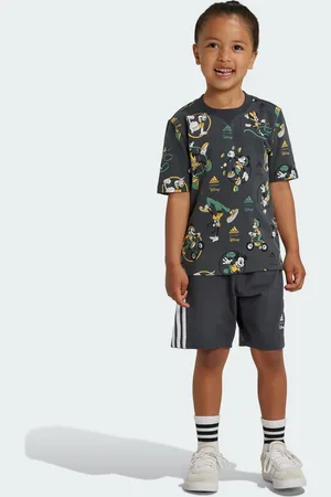 adidas Kids Unisex Disney Mickey Mouse Tee Set - Cotton - Size 4-5Y