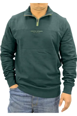 Weekend Offender Mens Sweatshirt Quarter Zip Pullover Long Sleeve Top - Cotton - Size Small