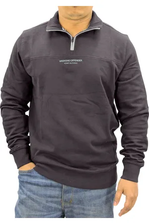 Weekend Offender Mens Sweatshirt Quarter Zip Pullover Long Sleeve Top - Cotton - Size Small