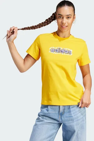 adidas Womens Doodle Graphic Tee - Cotton - Size Small
