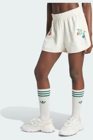 adidas Womens Fashion Graphics Floral Shorts - Cotton - Size X-Small