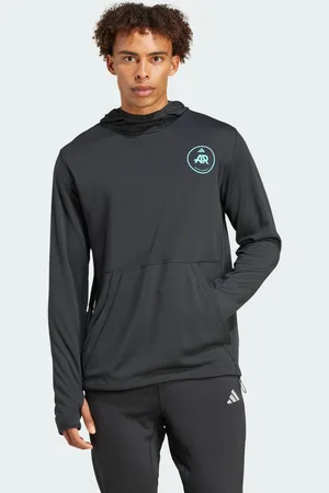adidas Unisex Own the Run Runners Hoodie (Gender Neutral) - Recycled Material - Size Medium