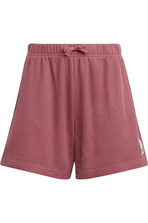adidas Childrens Unisex Lounge Waffle Knit Loose Shorts - Cotton - Size 9-10Y