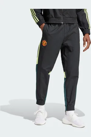 adidas Mens Manchester United Woven Track Pants - Recycled Material - Size Medium