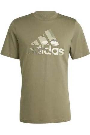 adidas Mens Camo Badge of Sport Graphic T-Shirt in Cotton - Size X-Large