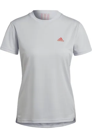 adidas Womens AEROREADY Designed 2 Move 3-Stripes Sport Tee - recycled_material - Size Medium