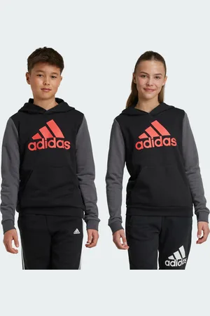 adidas Kids Unisex Essentials Big Logo Colorblock Hoodie - Cotton - Size 15-16Y