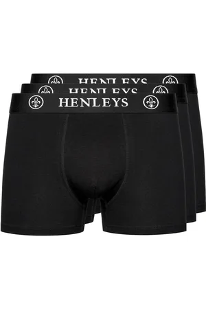 Henleys Mens McBlacken Boxer Shorts (Pack of 3) - Size Large