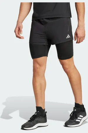adidas Mens HEAT.RDY Two-in-One HIIT Shorts - Recycled Material - Size 2XL