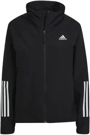 adidas Womens BSC 3-Stripes RAIN.RDY Jacket - Recycled Material - Size X-Small
