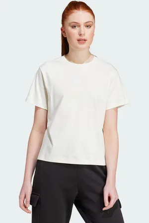 adidas Womens Signature Graphic Print Tee - Cotton - Size Medium