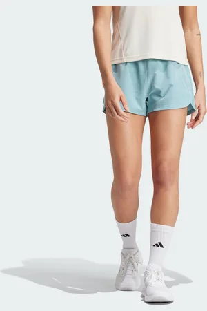 adidas Womens Pacer Training 3-Stripes Woven High-Rise Shorts - Recycled Material - Size XS - 5"