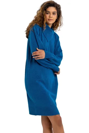 Roman Womens Split Neck Ribbed Knit Dress - - Size 18 UK