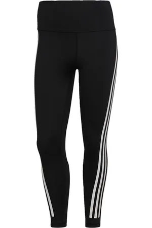 adidas Womens Optime TrainIcons 3-Stripes 7/8 Leggings - Recycled Material - Size Small