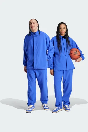 adidas Unisex Basketball Snap Pants - recycled_material - Size 2XL
