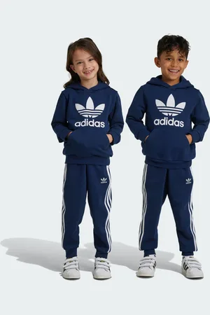 adidas Kids Unisex Adicolor Hoodie Set - Cotton - Size 6-7Y