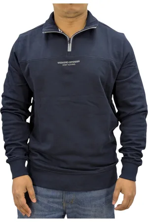 Weekend Offender Mens Sweatshirt Quarter Zip Pullover Long Sleeve Top - Cotton - Size Medium